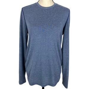 Under Armour Threadborne Shirt Fitted Long Sleeve Athletic Mens Size Small Blue